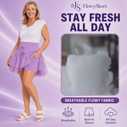 FlowySkort™ 2-in-1 flowy twirly skort