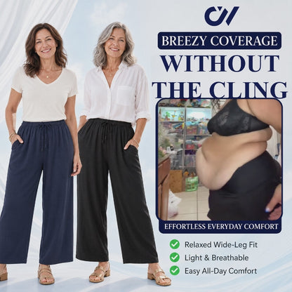 Women’s Relaxed Linen-Blend Wide-Leg Pants