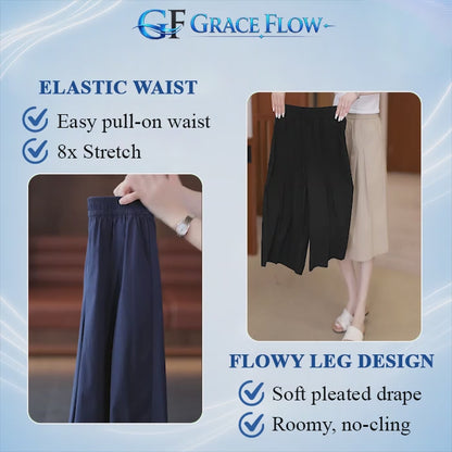 GraceFlow — Skirt-Look Wide Leg Culotte Pants