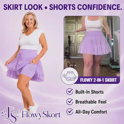 FlowySkort™ 2-in-1 flowy twirly skort