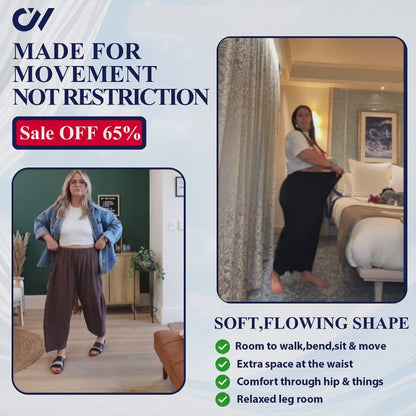 Women’s Relaxed Linen-Blend Wide-Leg Pants