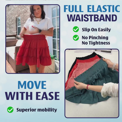 MuseSkort™ High-Waisted Tiered Ruffle Skort