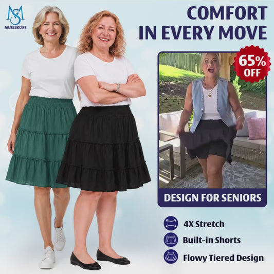 MuseSkort™ High-Waisted Tiered Ruffle Skort