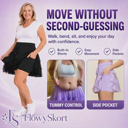 FlowySkort™ 2-in-1 flowy twirly skort