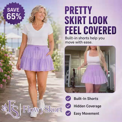 FlowySkort™ 2-in-1 flowy twirly skort