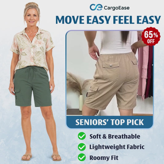 CargoEase - Women 6 Pockets Lightweight Hiking Cargo Shorts