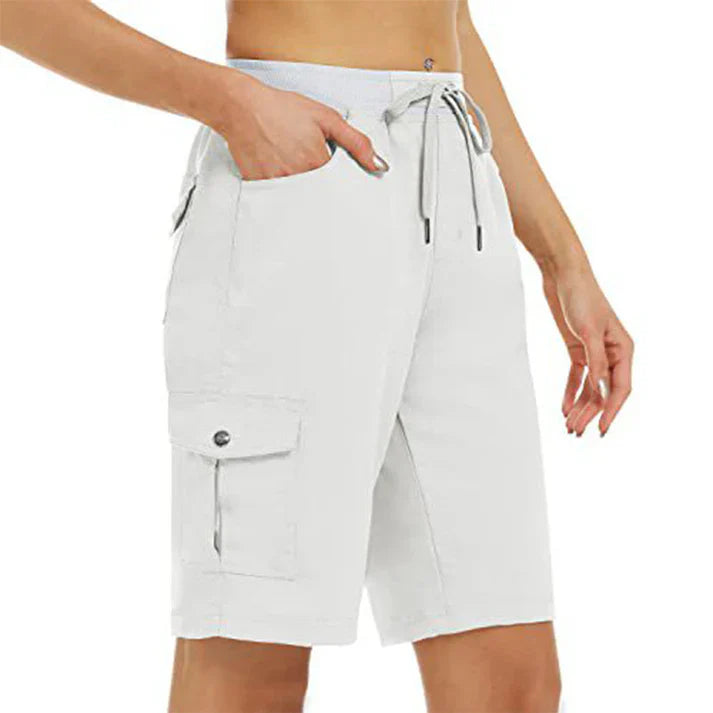 CargoEase - Women 6 Pockets Lightweight Hiking Cargo Shorts